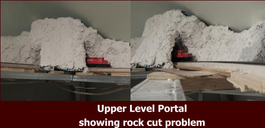 Upper Level Portal showing rock cut problem