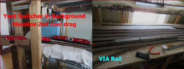 Yard Switcher in Background Mainline 2nd coal drag VIA Rail
